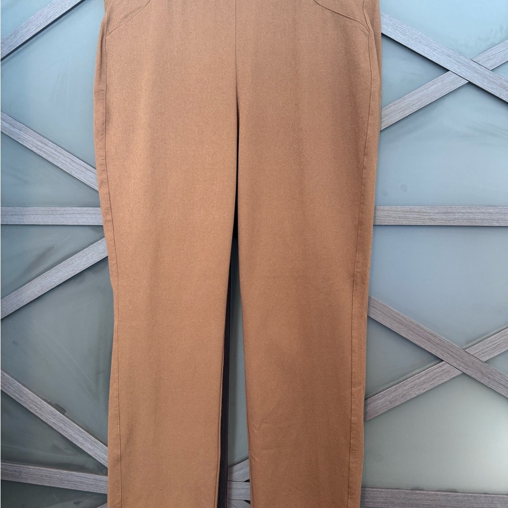 Chico’s Travelers Tan Pull On Trousers